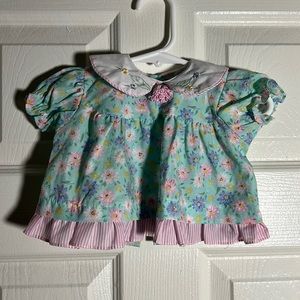 Cradle Togs - vintage baby blouse with flowers